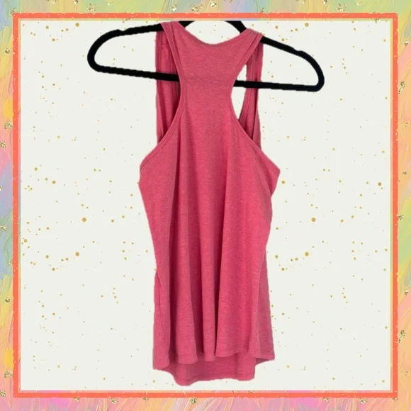 Guru Active Meditate Elevate Manifest Breathe Empower Tank Size S Pink Racerback - Picture 7 of 8